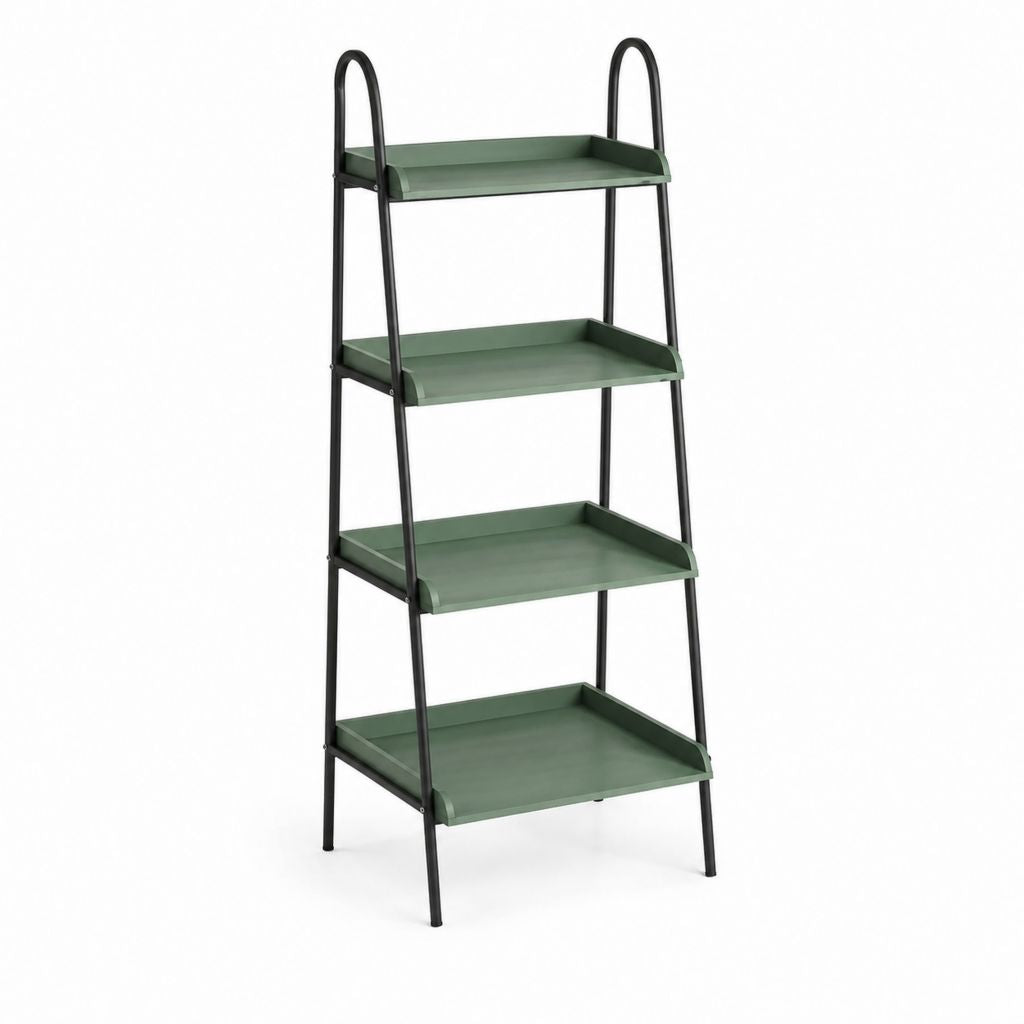 Standregal 4 Ablagen Grün pulverbeschichteter Stahl rechteckig 60 x 30 x 150 cm