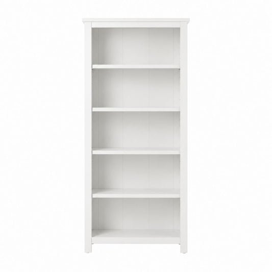 Bücherregal Weiß MDF rechteckig 80 x 30 x 200 cm mit 5 offenen Fächern