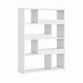 Bücherregal Weiß aus Spanplatte mit 8 offenen Fächern 80 x 24 x 160 cm
