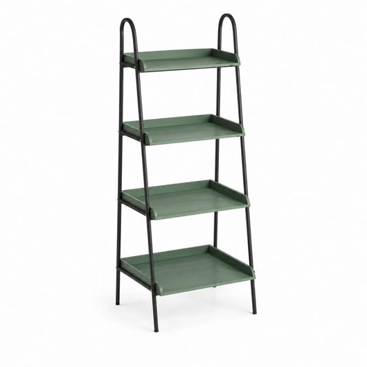 Standregal 4 Ablagen Grün pulverbeschichteter Stahl rechteckig 60 x 30 x 150 cm