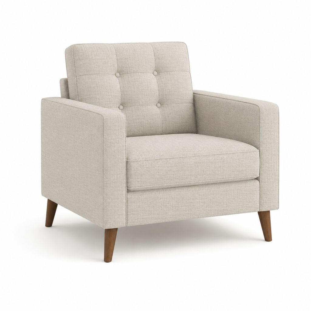Sessel Beige Polyester Rechteckig 80 x 82 x 86 cm
